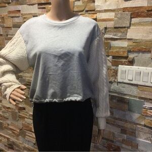 3:1 PHILLIP LIM  French Terry Cable Sweatshirt